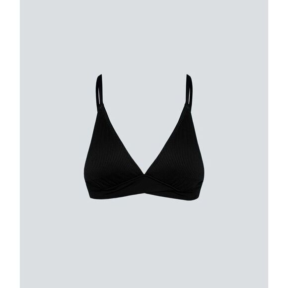 Halara Contrast Adjustable Strap Crossover Hem Bikini Top swimsuit Size M NWT - Picture 7 of 14